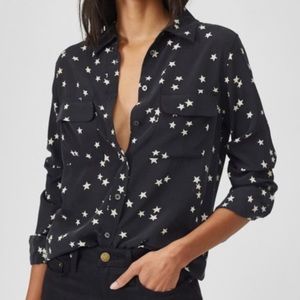 Equipment Femme Signature Silk Star Print Button Down